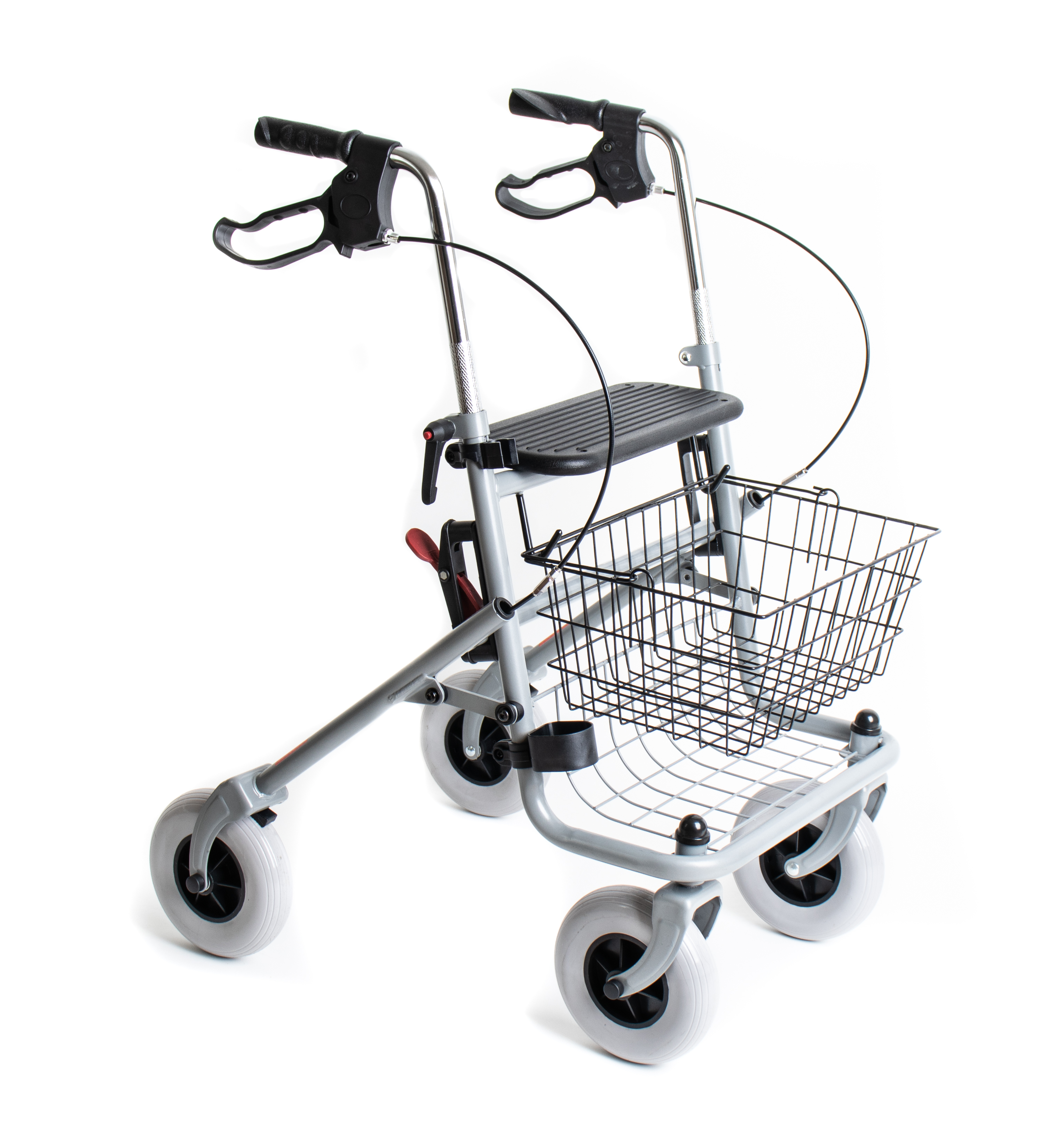 Basis rollator med kurv og bakke