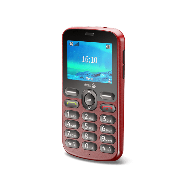 Doro 1881 4G Mobiltelefon - Rød / Sort - Rød