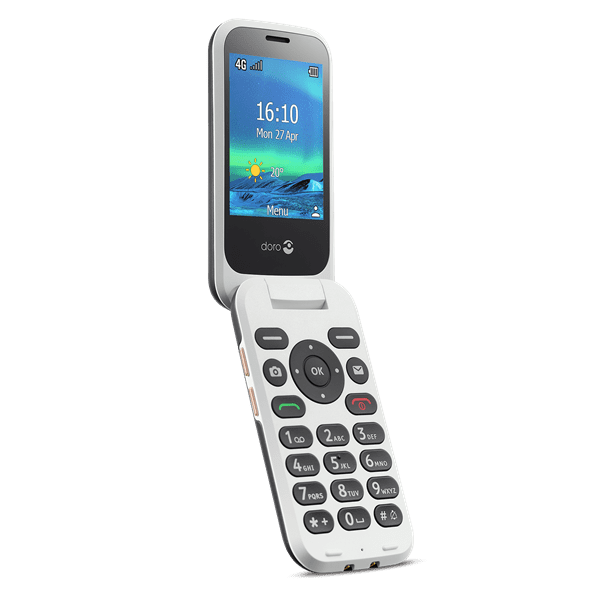 Doro 6881 4G - Ældrevenlig klaptelefon - Sort