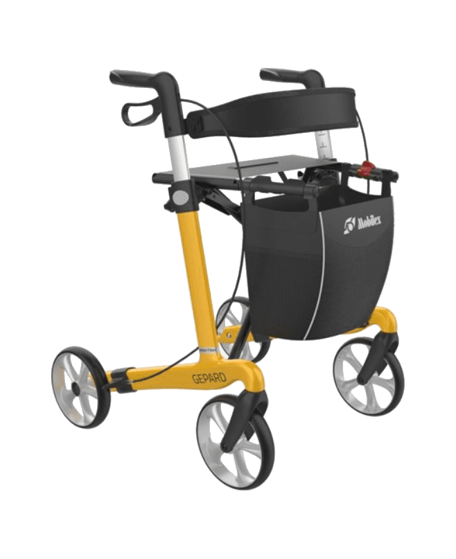 Gepard - Kulfiber Rollator - Gul standard - Gul