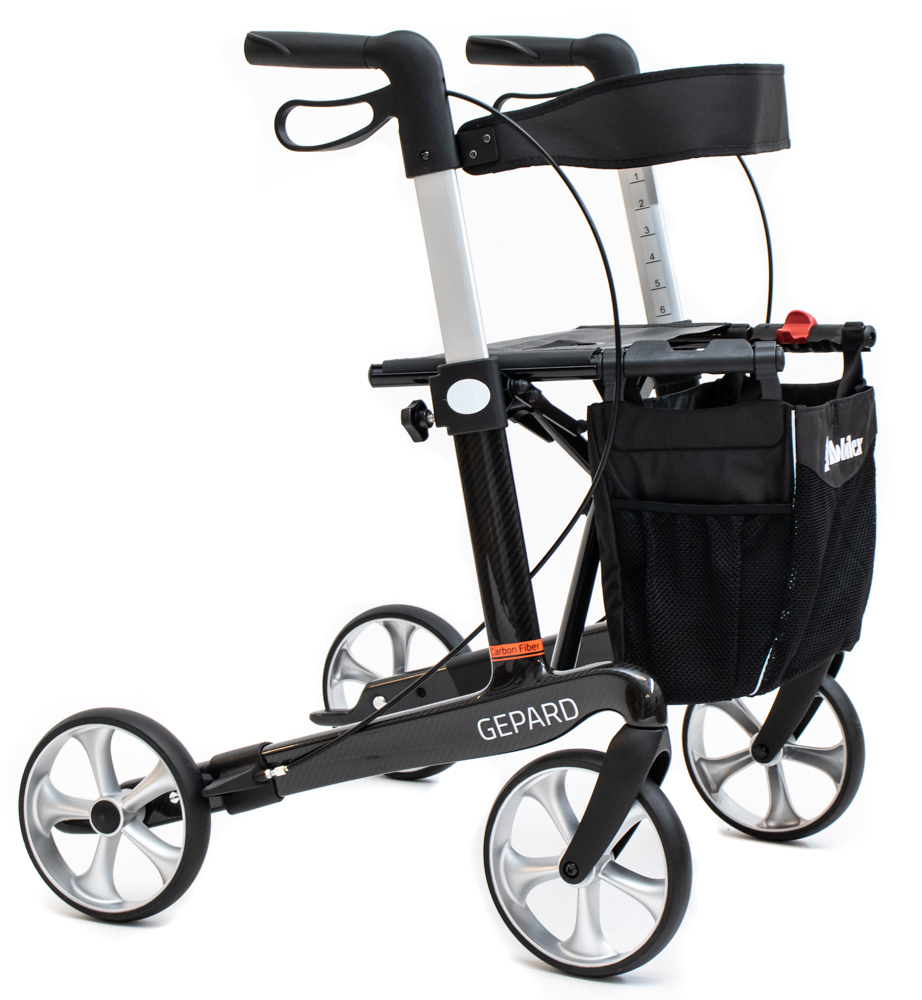 Mobilex Gepard - letvægtsrollator i kulfiber (5,3 kg)