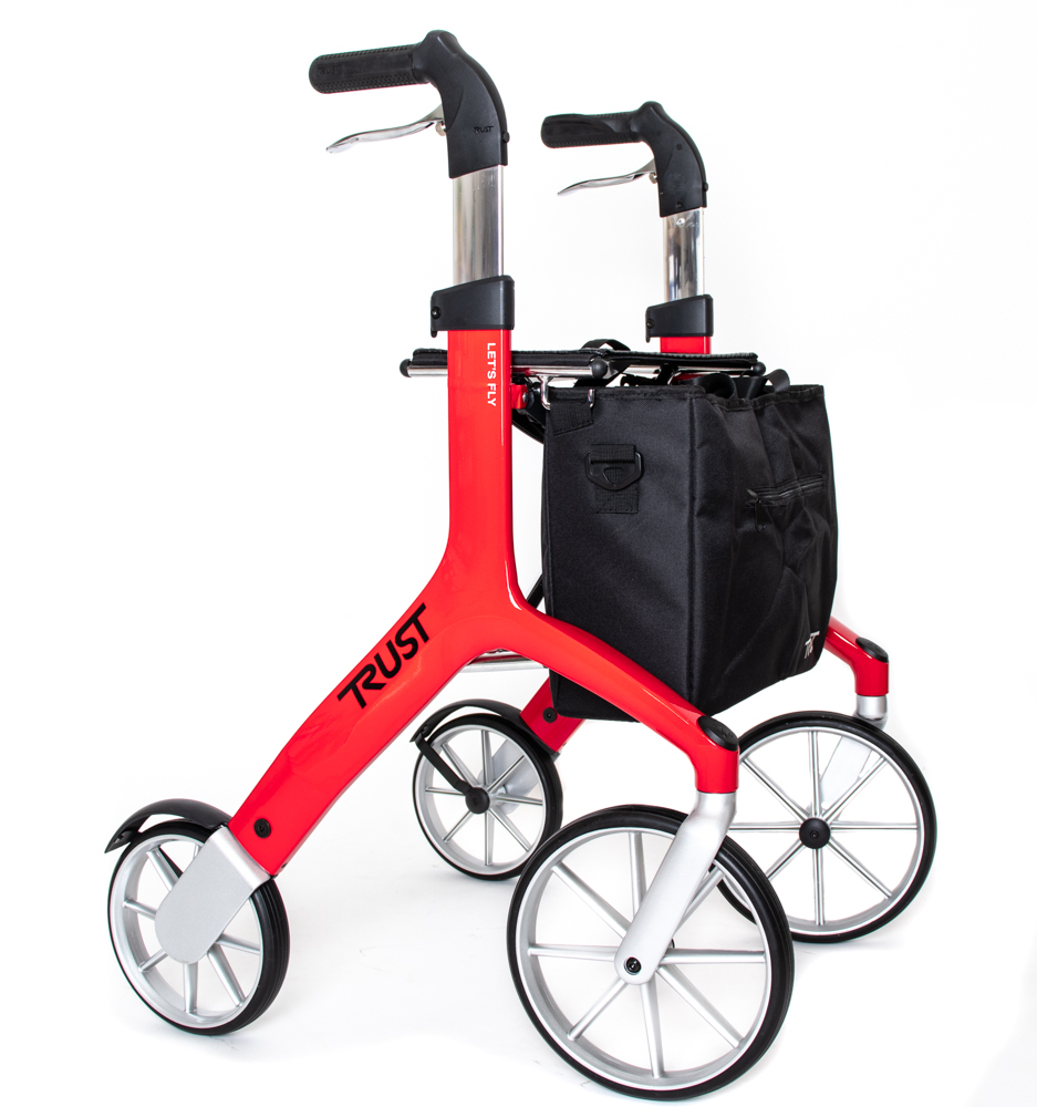 TrustCare Let's Fly - elegant udendørs-rollator (inkl. taske)